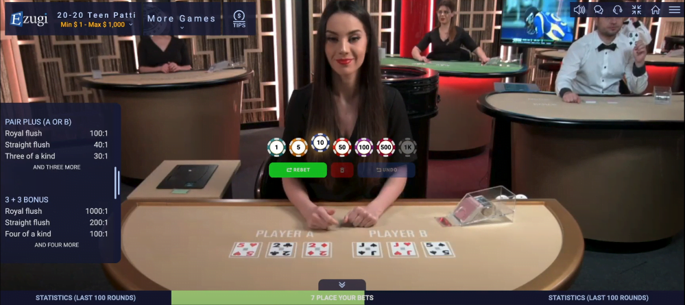 Bet on Teen Patti: como funciona esse jogo ao vivo da Ezugi